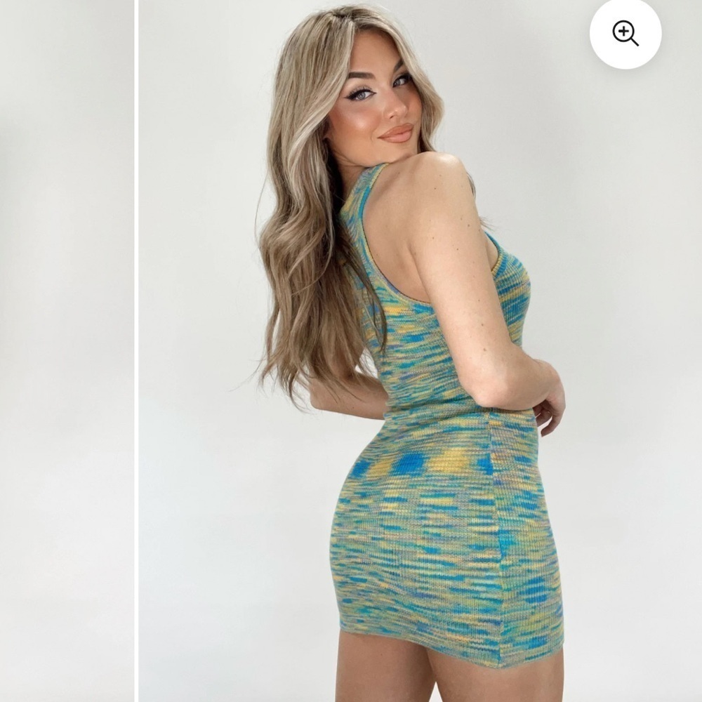NWOT Lane 201 Buttermelon Knit Mini Dress - Picture 2 of 9